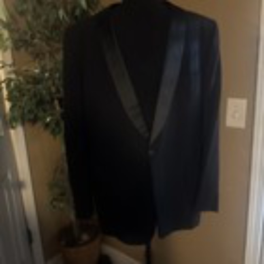 After Six By Rudofker Men's Blazer 44 Vintage 1940s Tuxedo Shawl Collar Wool